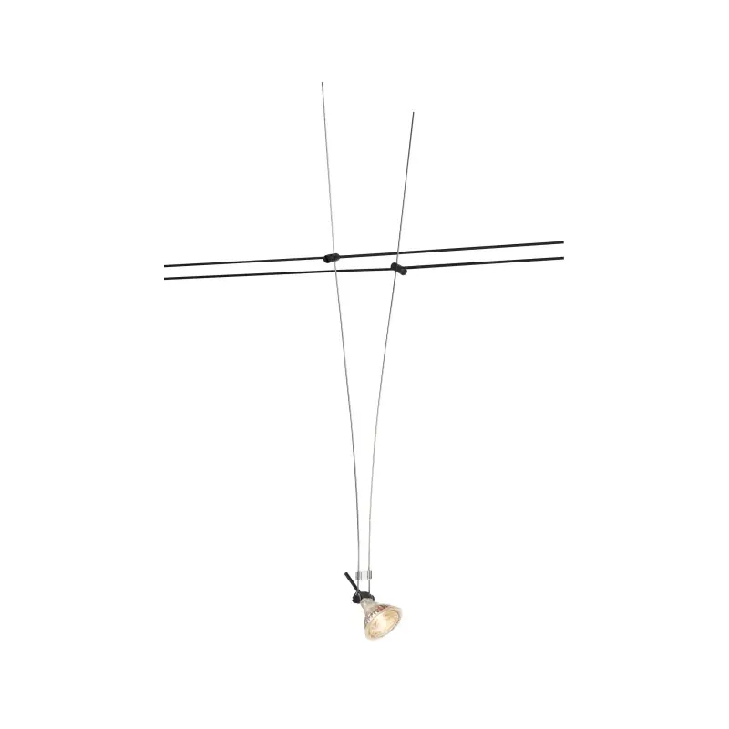 ASMARA, spot pour câble tendu T.B.T. TENSEO intérieur, noir, GX5.3/QR-C51, 35W max