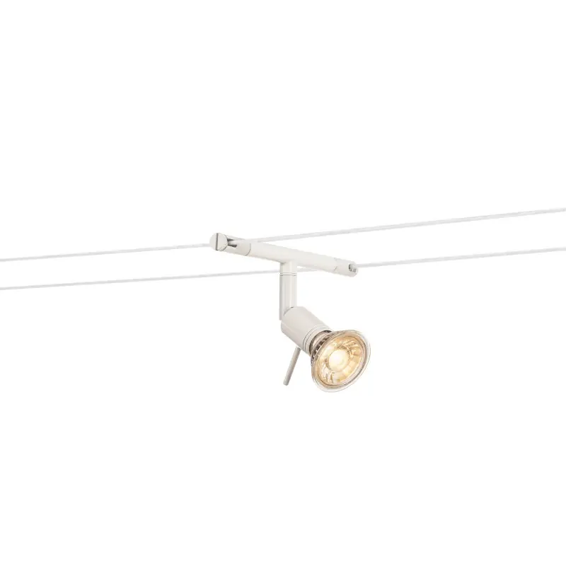 SYROS, spot pour câble tendu T.B.T. TENSEO intérieur, blanc, GX5.3/QR-C51, 50W max