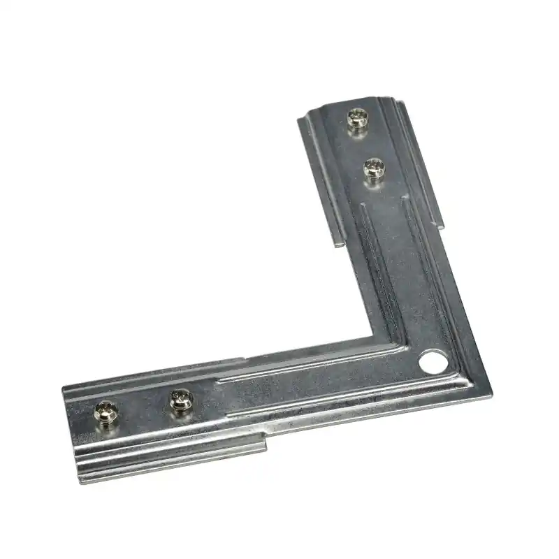 Renfort mécanique d‘angle, pour rail 1 allumage à encastrer, intérieur, nickel mat