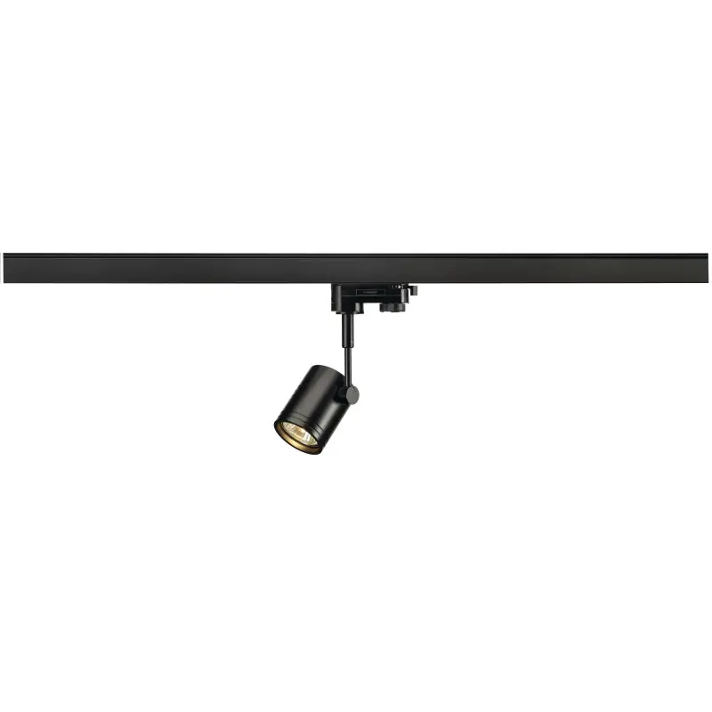 BIMA, spot pour rail 3 allumages intérieur, simple, noir mat, GU10/QPAR51, 50W max