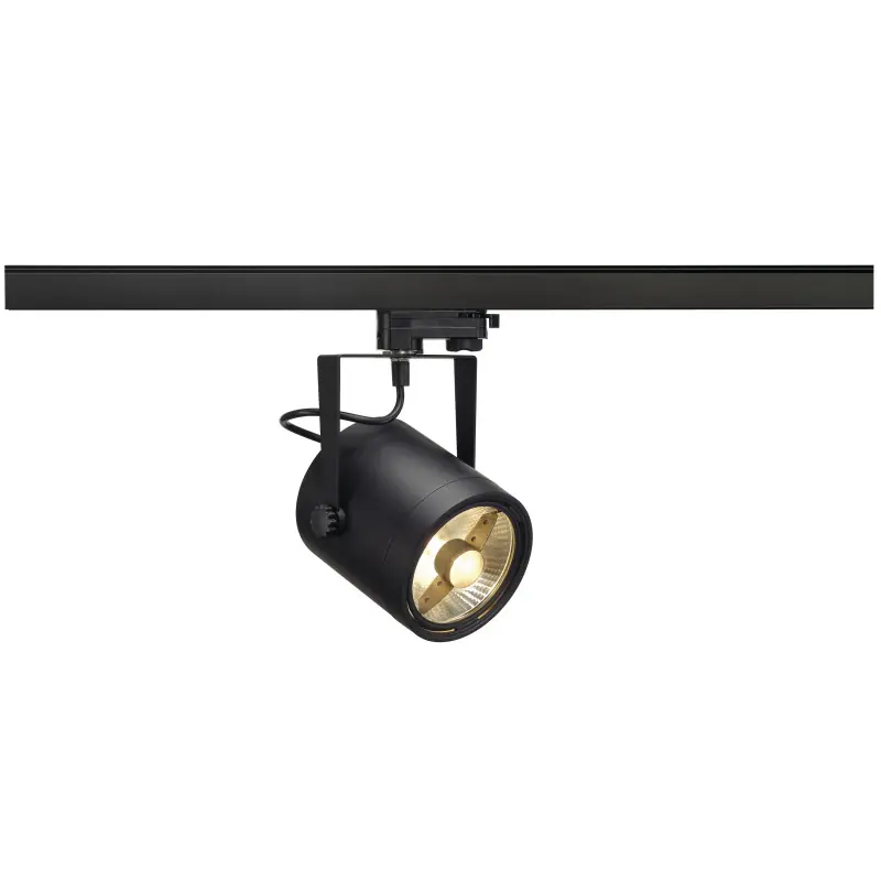EURO SPOT TRACK, spot pour rail 3 allumages intérieur, noir, GU10/QPAR111, 75W max