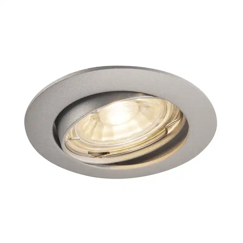 PIKA, encastré de plafond intérieur, rond, orientable, gris, GU10/QPAR51, 50W max