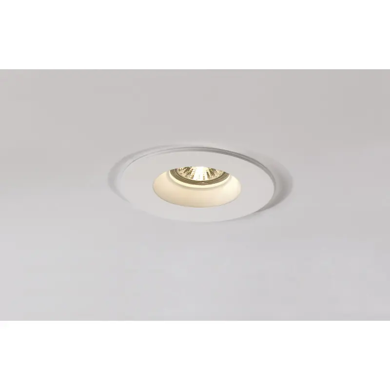 PLASTRA, encastré de plafond intérieur, rond, blanc, GU10/QPAR51, 35W max, plâtre