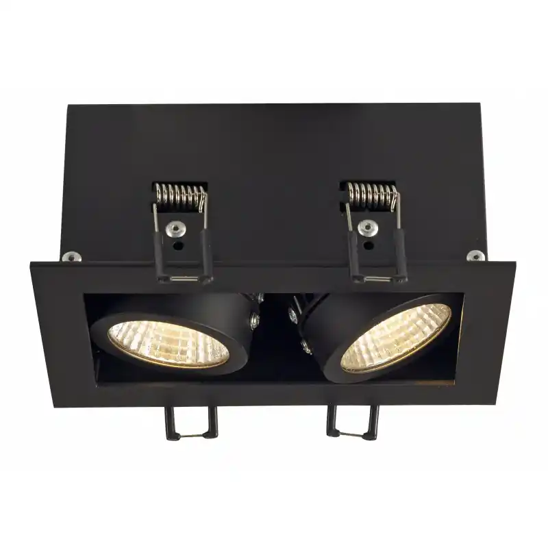 KADUX, encastré de plafond intérieur, double, noir mat, LED, 14W, 3000K, variable