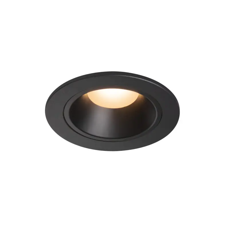 NUMINOS® S, encastré de plafond intérieur, 20 deg , noir, LED, 8,6W, 2700K, IP20/IP44