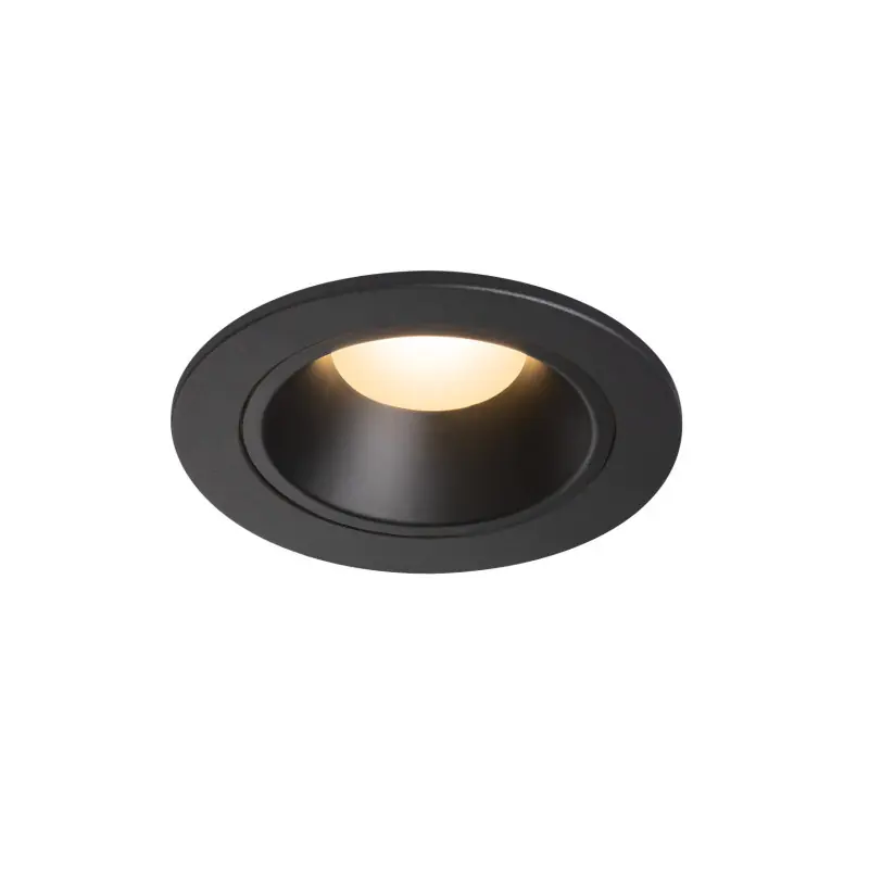 NUMINOS® S, encastré de plafond intérieur, 20 deg , noir, LED, 8,6W, 3000K, IP20/IP44
