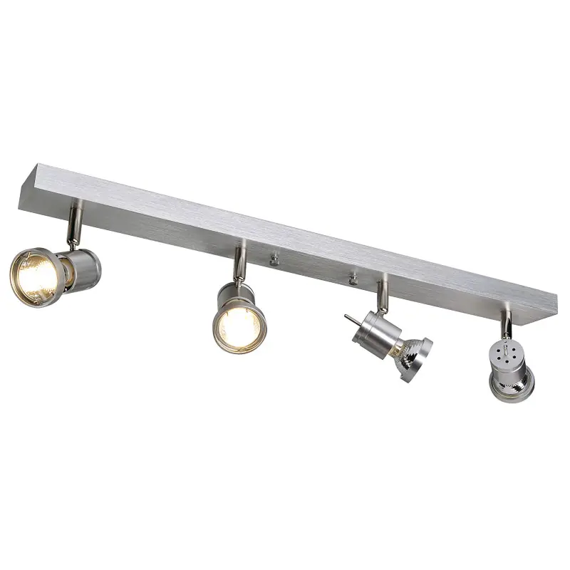 ASTO, applique et plafonnier intérieur, quad, alu brossé, GU10/QPAR51, 4x 75W max