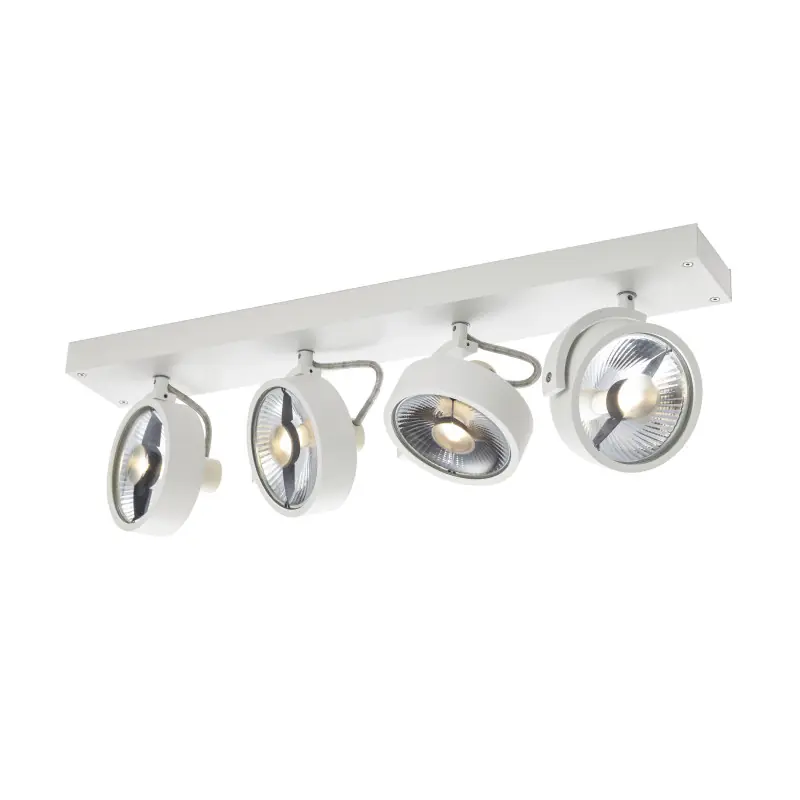 KALU, applique et plafonnier intérieur, quad, blanc mat, GU10/QPAR111, 4x 75W max