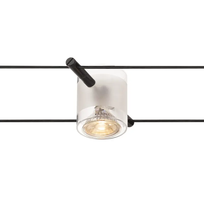COMET, spot pour câble tendu T.B.T. TENSEO intérieur, noir, GU5.3/QR-C51, 50W max
