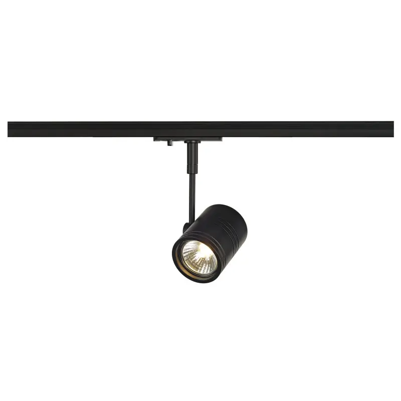 BIMA, spot pour rail 1 allumage intérieur, simple, noir mat, GU10/QPAR51, 50W max