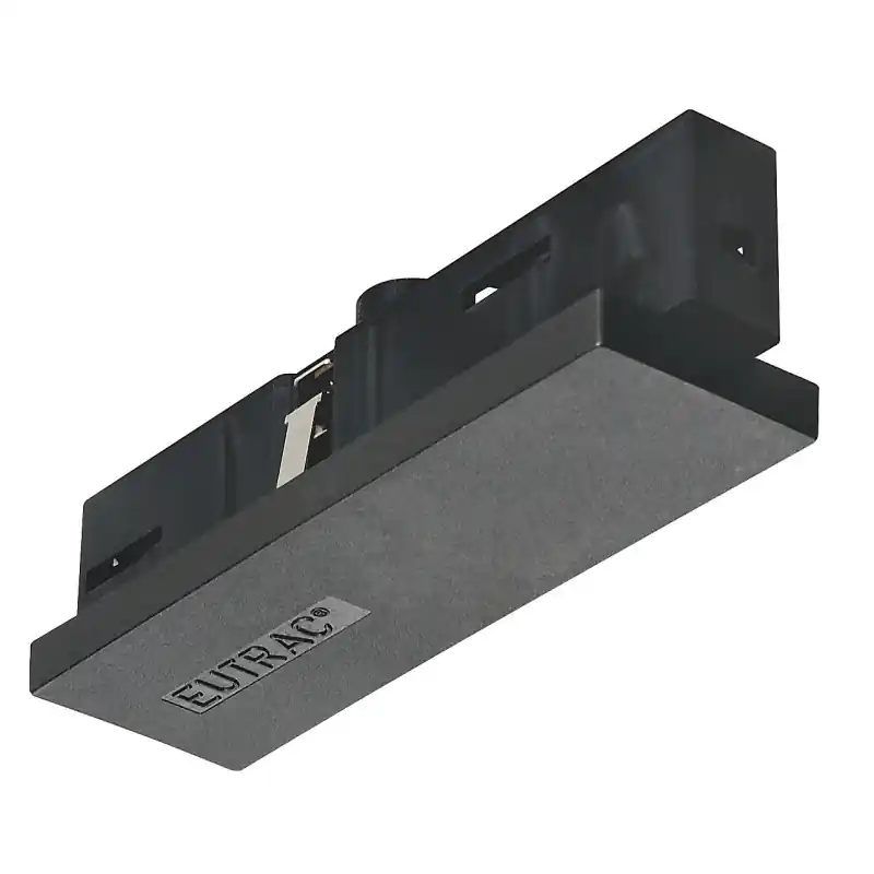 EUTRAC®, alimentation centrale, intérieur, pour rail 3 allumages en saillie, noir