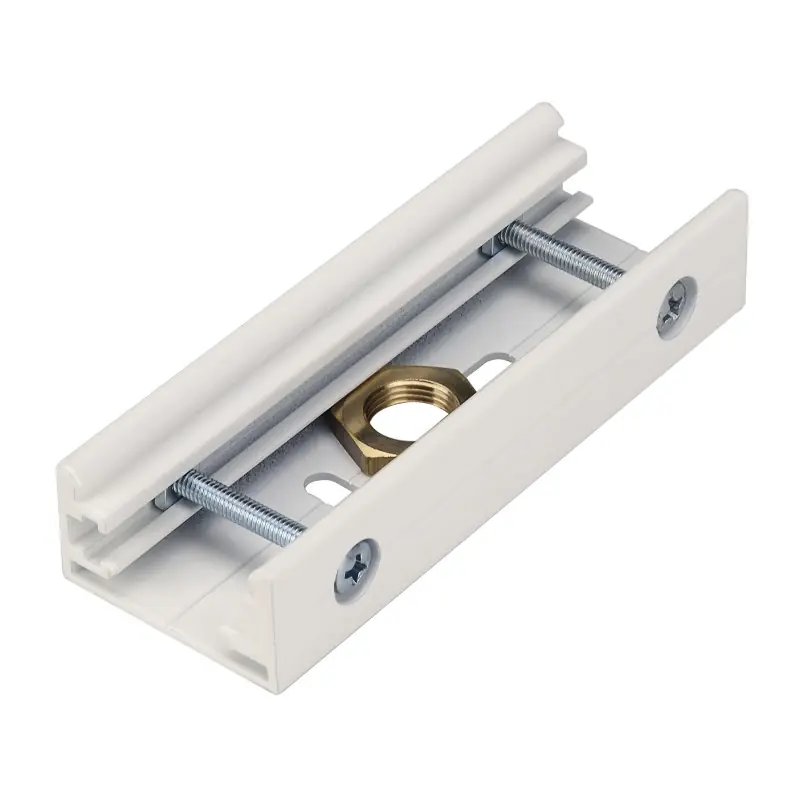 EUTRAC®, connecteur mécanique, intérieur, pour rail 3 allumages en saillie, blanc