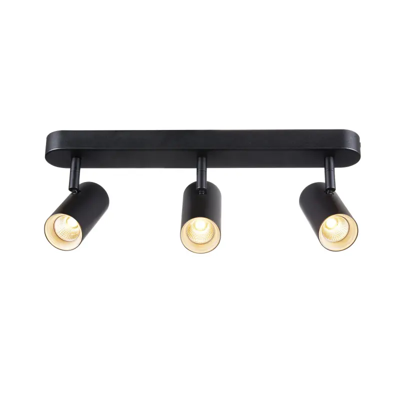 NOBLO, applique et plafonnier intérieur, triple, noir, LED, 24W, 2700K, variable