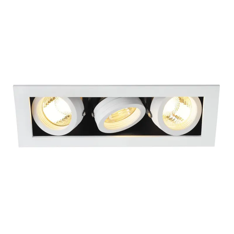 KADUX, encastré de plafond intérieur, triple, blanc mat, GU10/QPAR51, 3x 50W max