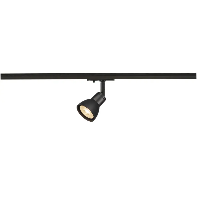 PURIA TRACK, spot pour rail 1 allumage intérieur, noir mat, GU10/QPAR51, 10W max