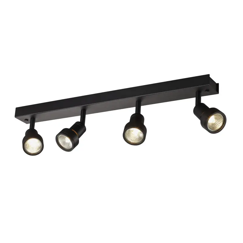 PURI, applique et plafonnier intérieur, quad, noir mat, GU10/QPAR51, 4x 50W max