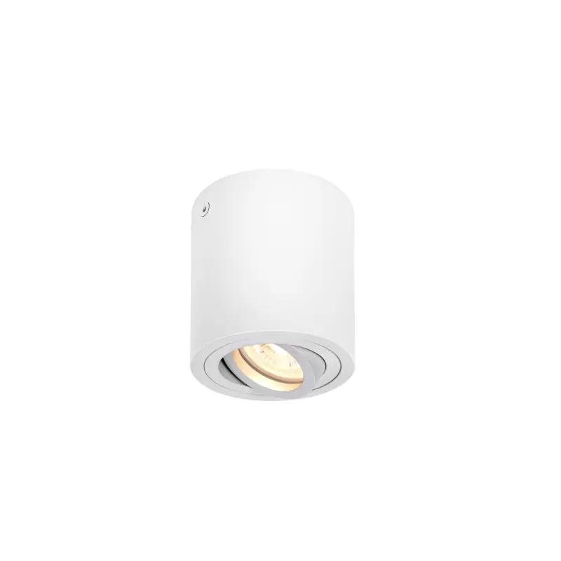 TRILEDO, plafonnier intérieur, simple, rond, blanc, GU10/LED GU10 51mm, 10W max