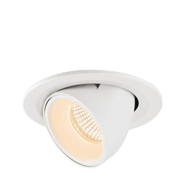 NUMINOS® GIMBLE S, encastré de plafond intérieur, 20 deg , blanc, LED, 8,6W, 2700K