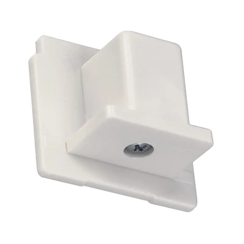 EUTRAC®, embouts, intérieur, pour rail 3 allumages en saillie, blanc, 2 pièces