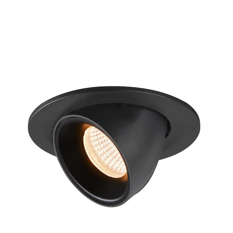 NUMINOS® GIMBLE S, encastré de plafond intérieur, 20 deg , noir, LED, 8,6W, 2700K
