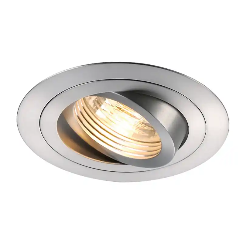PIREQ, encastré de plafond intérieur, rond, alu brossé, GU10/QPAR51, 50W max