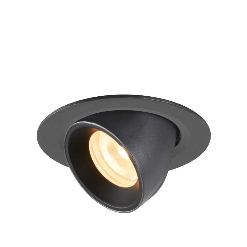 NUMINOS® GIMBLE XS, encastré de plafond intérieur, 20 deg , noir, LED, 7W, 3000K