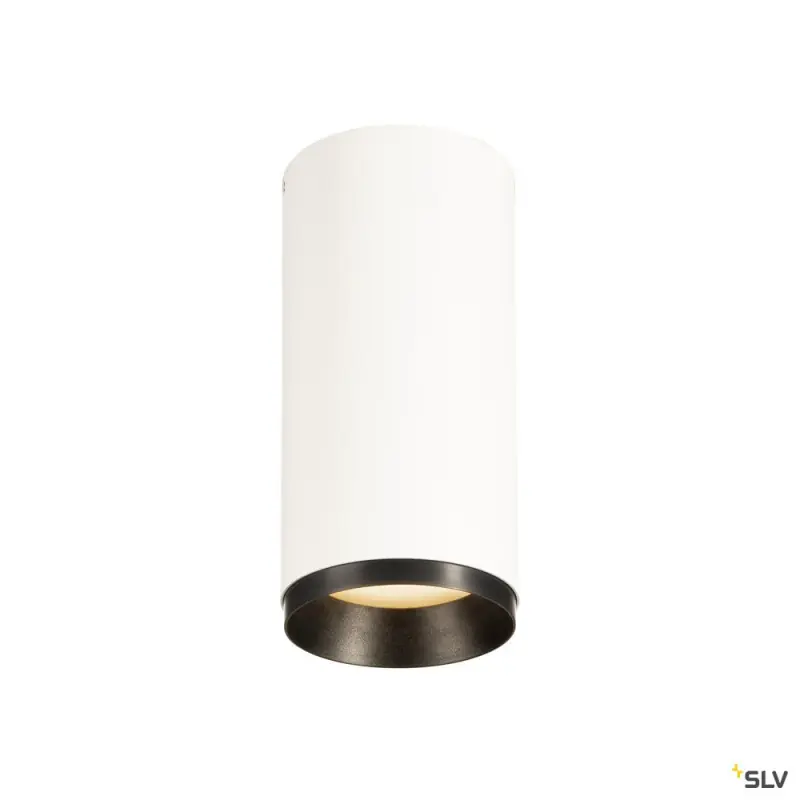 NUMINOS® M, plafonnier intérieur, 60 deg , blanc/noir, LED, 20W, 3000K, variable