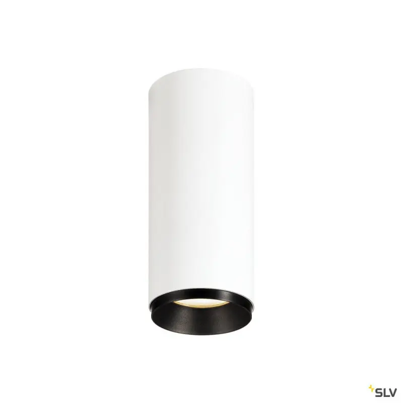 NUMINOS® S, plafonnier intérieur, 30 deg , blanc/noir, LED, 11W, 3000K, variable
