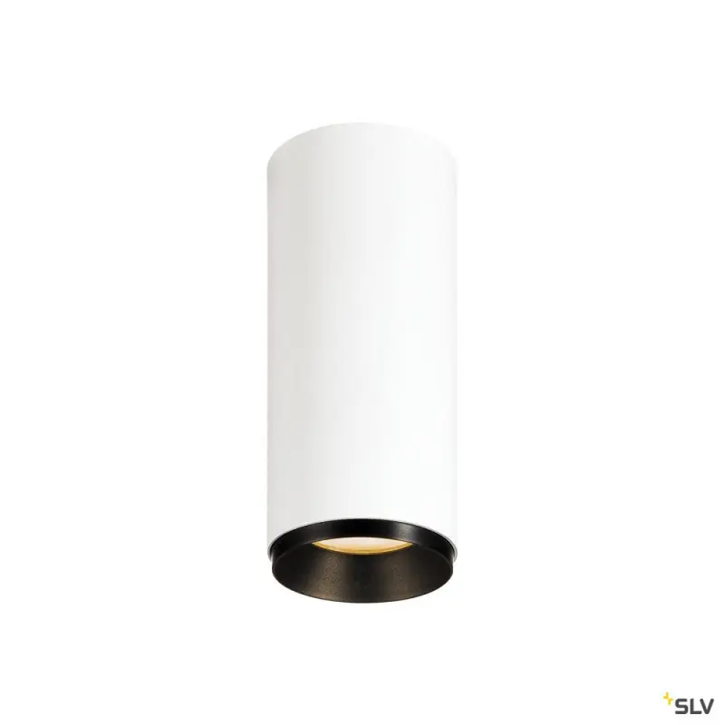 NUMINOS® S, plafonnier intérieur, 60 deg , blanc/noir, LED, 11W, 2700K, variable