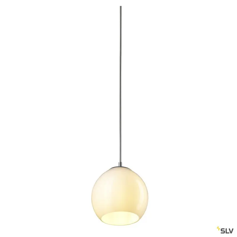 SUN, suspension intérieure, blanc/chrome, E27, 60W max, câble nu sans patère