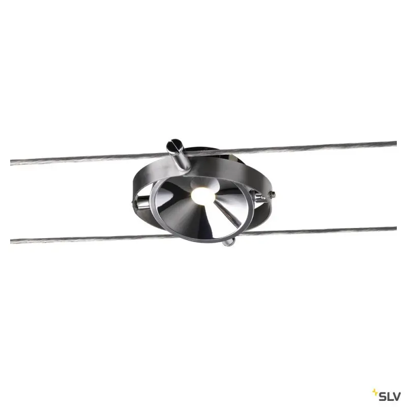 DURNO, spot pour câble tendu T.B.T. TENSEO intérieur, chrome, LED, 6W, 2700K