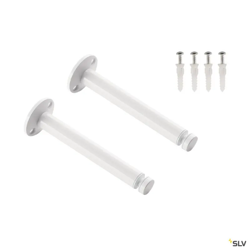 TENSEO, renvois plafond, intérieur, pour câble tendu T.B.T, blanc, 2 pièces