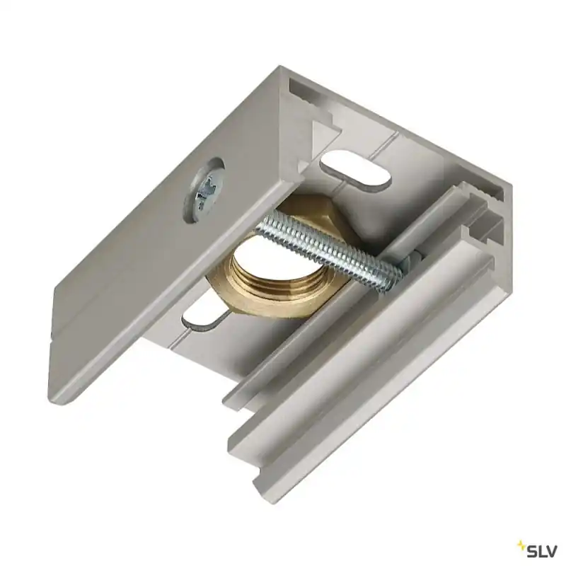 EUTRAC®, clip de fixation, intérieur, pour rail 3 allumages en saillie, gris