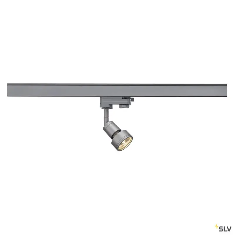 PURI TRACK, spot pour rail 3 allumages intérieur, gris, GU10/QPAR51, 50W max