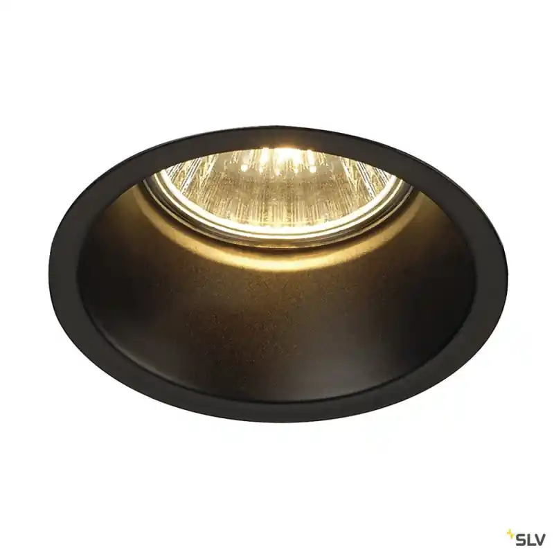 HORN, encastré de plafond intérieur, simple, noir mat, GU10/QPAR51, 50W max