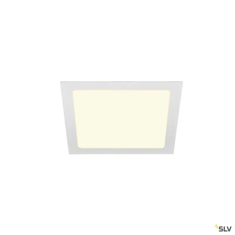 SENSER 24, encastré de plafond intérieur, carré, blanc mat, LED, 13W, 3000K