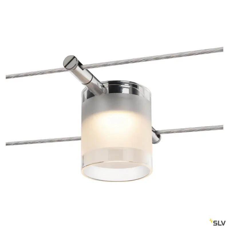 COMET LED, spot pour câble tendu T.B.T. intérieur, chrome, LED, 6,3W, 2700K