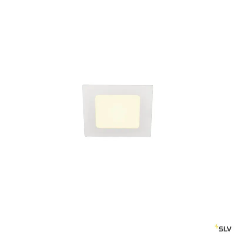 SENSER 12, encastré de plafond intérieur, carré, blanc mat, LED, 6W, 3000K