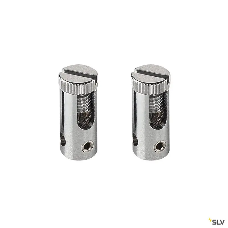 TENSEO, alimentation, intérieur, pour câble tendu T.B.T, chrome, 2 pièces