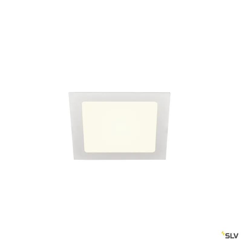 SENSER 18, encastré de plafond intérieur, carré, blanc, LED, 9,7W, 4000K