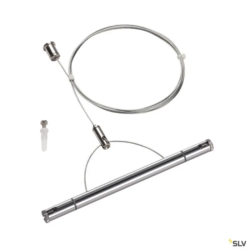 TENSEO, kit de suspension, intérieur, 2m, chrome, pour câble tendu T.B.T