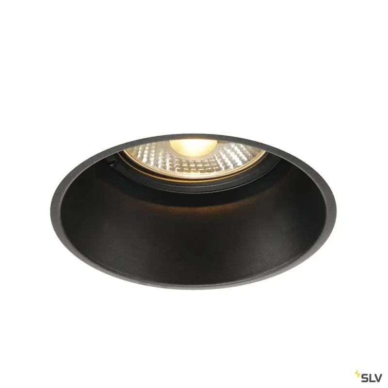 HORN-T, encastré de plafond intérieur, noir mat, GU10/QPAR111, 75W max