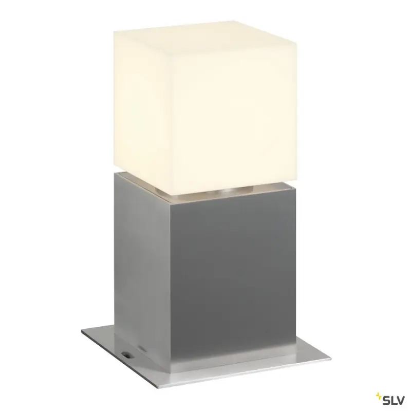 SQUARE POLE 30, borne extérieure, inox, E27, 20W max, IP44, inox 304