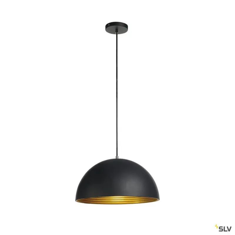 FORCHINI M 40, suspension intérieure, Ø 40 cm, noir/or, E27, 40W max