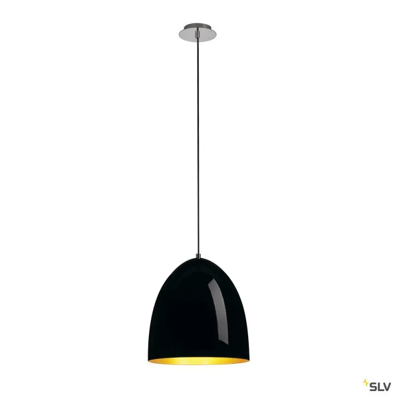 PARA CONE 30, suspension intérieure, Ø 30 cm, noir/or, E27, 60W max