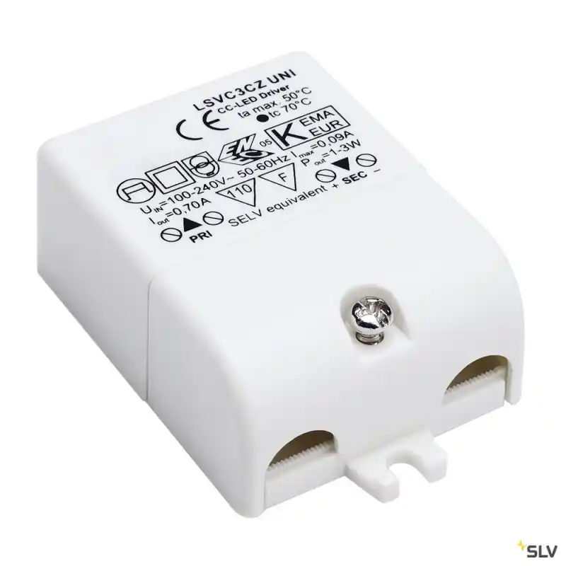Alimentation LED, intérieur, blanc, 3W, 700mA, serre-câble inclus