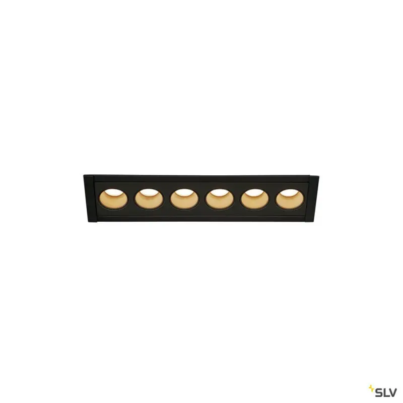 MILANDOS 6, encastré de plafond intérieur, noir, LED, 12W, 3000K