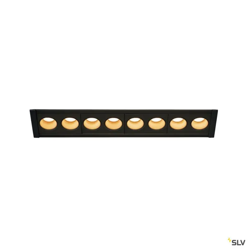 MILANDOS 8, encastré de plafond intérieur, noir, LED, 16W, 2700K