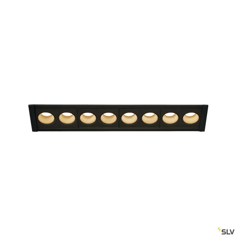 MILANDOS 8, encastré de plafond intérieur, noir, LED, 16W, 3000K