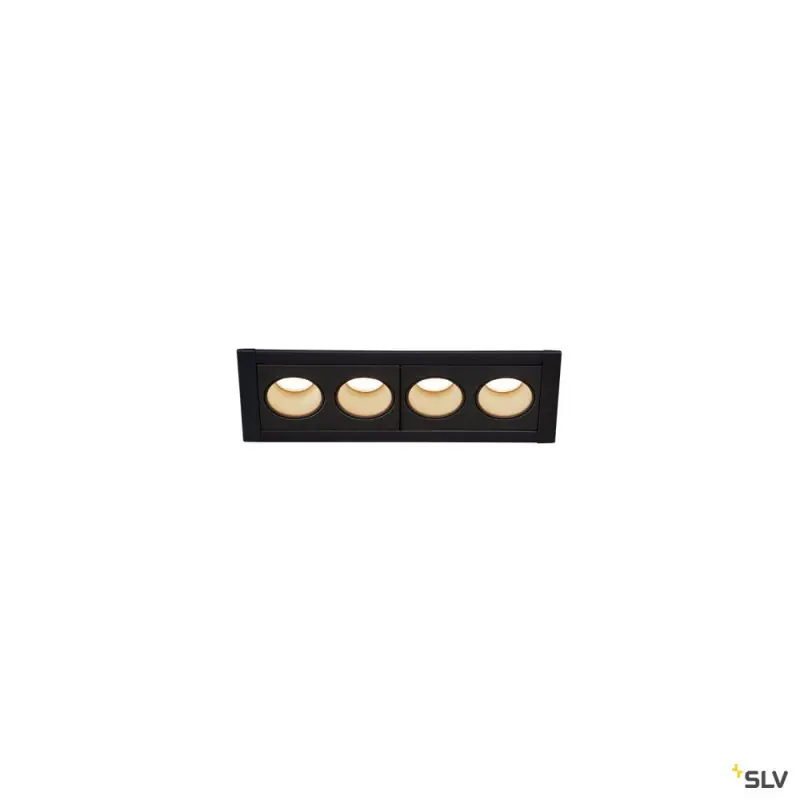 MILANDOS 4, encastré de plafond intérieur, noir, LED, 8W, 3000K